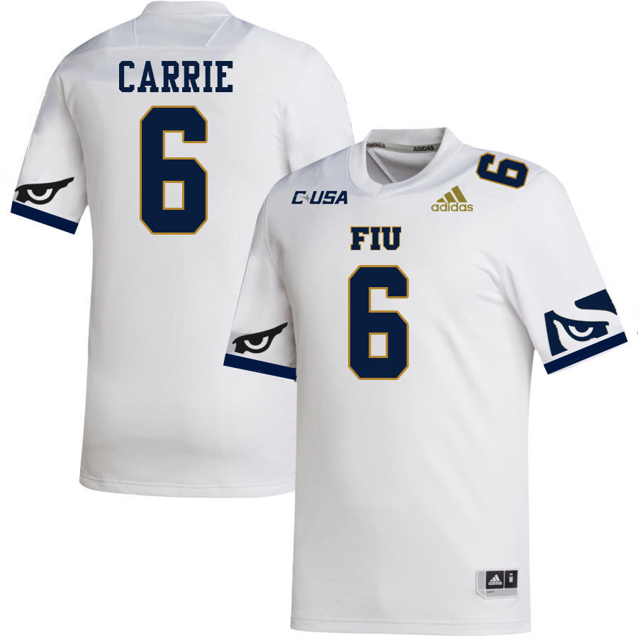 #6 Anthony Carrie FIU Jersey, Florida International University Panthers Football Jersey-White #6 Anthony Carrie FIU Jersey, Florida International University Panthers Football Jersey-White